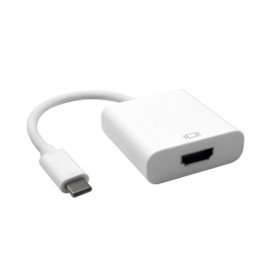 Astrotek AT-CMHDMI-MF Thunderbolt USB 3.1 Type C (USB-C) to HDMI Video Adapter Converter Male to Female for Apple Macbook Chromebook Pixel White