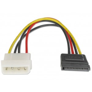 Astrotek SATA Power Cable 15cm 4 pins Male to 15 pins Female 18AWG RoHS LS