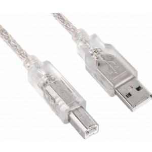 Astrotek USB 2.0 Printer Cable 2m - Type A Male to Type B Male Transparent Colour ~CBUSBAB2M ~CB8W-UC-2001AB