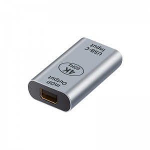 Astrotek AT-USBCMDP-FF USB-C to Mini DP DisplayPort Female to Female Adapter support 4K@60Hz for iPad Pro Macbook Air Samsung Galaxy MS Surface Dell XPS