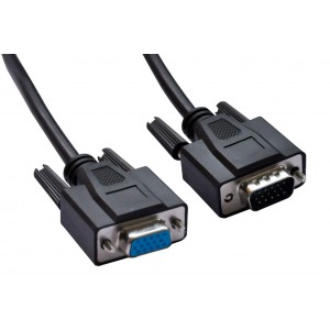 Astrotek VGA Extension Cable 3m - 15 pins Male to 15 pins Female for Monitor PC Molded Type Black