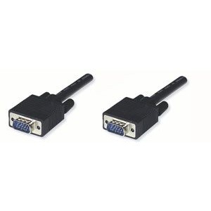 Cabac 5m SVGA Monitor Full 15 PIN Male to Male Triple Shielded Cable LS