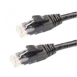 3m Pre Made Black Cat5e Shielded Grounded Outdoor UV Rated Cable