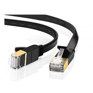 Edimax 20m Black 10GbE Shielded CAT7 Network Cable - Flat