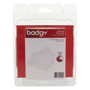 BADGY  - 100 X THICK PVC CARDS (0.76MM-30MIL)