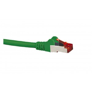 Hypertec CAT6A Shielded Cable 1m Green Color 10GbE RJ45 Ethernet Network LAN S/FTP LSZH Cord 26AWG PVC Jacket