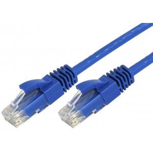 Cabac 1m CAT6 RJ45 LAN Ethernet Network Blue Patch Lead