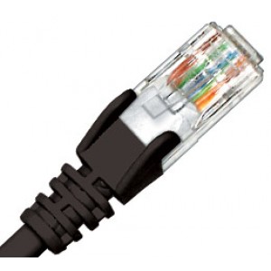 Hypertec 2m CAT6 RJ45 LAN Ethernet Network Black Patch Lead