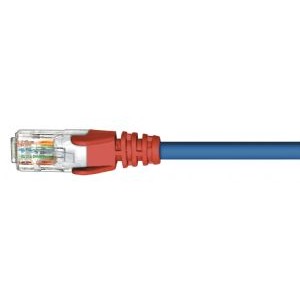 Hypertec 0.5m 50cm CAT5 RJ45 LAN Ethenet Network Crossover Blue Red Patch Lead LS