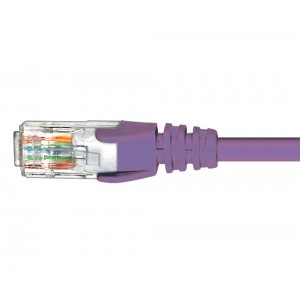 Cabac 1m CAT6 RJ45 LAN Ethenet Network Purple Patch Lead LS