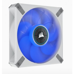 Corsair ML ELITE Series, ML120 LED ELITE WHITE, 120mm Magnetic Levitation Blue LED Fan with AirGuide, Single Pack