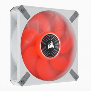 Corsair ML ELITE Series, ML120 LED ELITE WHITE, 120mm Magnetic Levitation Red LED Fan with AirGuide, Single Pack