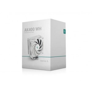 Deepcool AK400 White Performance CPU Cooler, 4 Heat Pipe Tower, High-Performance FDB Fan, 220W Heat Dissipation, Intel LGA1700/1200/1151 AMD AM4