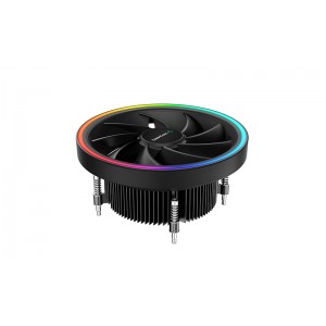 Deepcool UL551 ARGB CPU Cooler for Intel 1200/1151/1150/1155 Top Flow Cooling Solution, 136mm Fan, ARGB LED Ring, Motherboard Sync Support