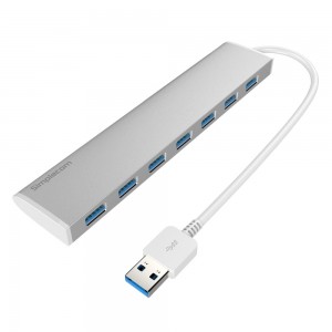 Simplecom CH371 Ultra Slim Aluminium 7 Port USB 3.0 Hub for PC Mac Laptop CH371-SI