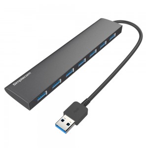 Simplecom CH371 Ultra Slim Aluminium 7 Port USB 3.0 Hub for PC Mac Laptop CH371-BK