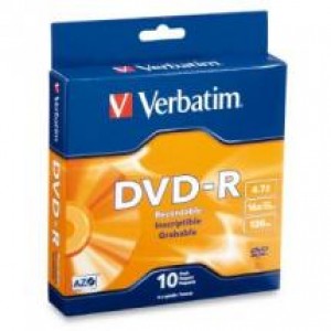 Verbatim 95100 DVD-R 4.7GB 10Pk Spindle 16x