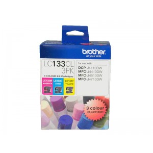 Brother LC133 Colour Value Pack, 1X Cyan  1X Megenta  1X Yellow