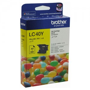 Brother LC-40Y Yellow Ink Cartridge- to suit DCP-J525W/J725DW/J925DW, MFC-J430W/J432W/J625DW/J825DW- up to 300 pages
