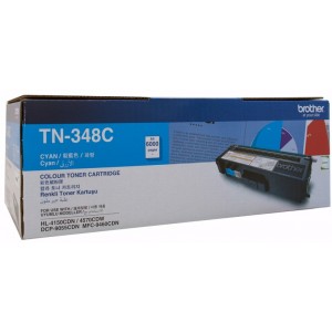 Brother TN-348C Colour Laser Toner - Super High Yield Cyan- HL-4150CDN/4570CDW, DCP-9055CDN, MFC-9460CDN/9970CDW - 6000 pages