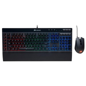 Corsair K55+Harpoon RGB LED Backlit Wired USB Gaming Keyboard and Mouse Combo CH-9206115-NA