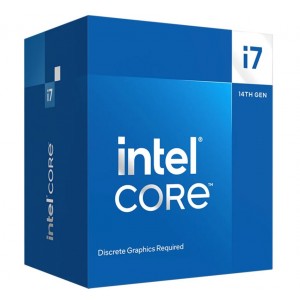 Intel BX8071514700F i7 14700F CPU 4.2GHz (5.4GHz Turbo) 14th Gen LGA1700 20-Cores 28-Threads 61MB 65W Graphics Card Required Retail Raptor Lake with Fan