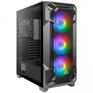 Antec DF600 Flux High Airflow ARGB Tempered Glass Mid-Tower Case Black
