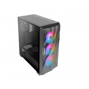 Antec DF700 FLUX Wave Mesh Front, Thermal Performance Tempered Glass with 3x ARGB Fan Front, 1x Rear, 1x PSU Shell (Reverse Fan blade) ATX Gaming Case