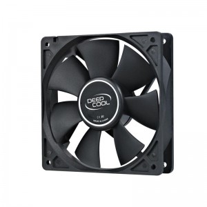 DEEPCOOL DP-FDC-XF120 XFAN 120 120mm Hydro Bearing Case Fan 3 Pin / Molex Connector, Black Stealth Appearance, Ideal for System Builds, Low RPM 26dB LS