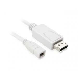 HIGH QUALITY 2M DISPLAY PORT MALE TO MINI DISPLAY PORT FEMALE CABLE WHITE