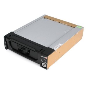 STARTECH DRW150SATBK Drive Bay Adapter for 5.25" - Serial ATA/600 Host Interface Internal - Black - 1 x HDD Supported - 1 x Total Bay - 1 x 3.5" Bay - Aluminium
