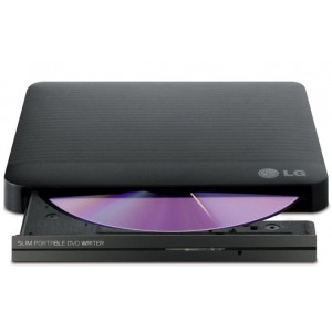 LG GP50NW40 Super-Multi Portable DVD Rewriter 8x DVD-R Writing Speed.TV Connectivity. M-DISC Support. Silent Play - Black