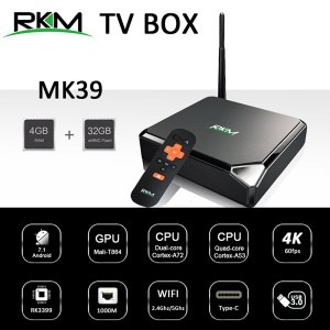 RKM MK39 TV Box with SoC Hexa Core RK3399 and Android 7.1