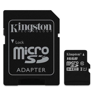 KINGSTON SDC10G2/16GBFR 16GB microSDHC Class 10 UHS-I upto 45MB/s with SD adaptor