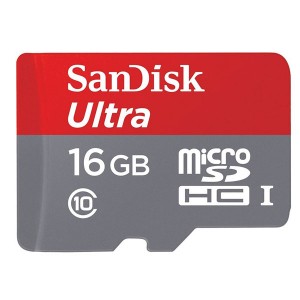 SANDISK 16GB Ultra MicroSDHC UHS-I up to 80MB/S with SD Adaptor (SDSDQUA-016G)