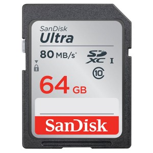 SDSDUNC-064G: SANDISK 64GB SDHC Class 10 Ultra  80MB/S