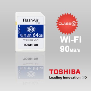 Toshiba 64GB THN-NW04W0640C6 FlashAir SDHC W-4 CL10 (New) 90R 70W