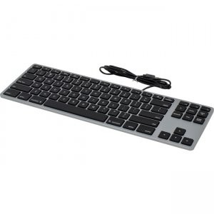 Matias Space Gray Wired Aluminium Tenkeyless Keyboard for Mac RGB Backlit