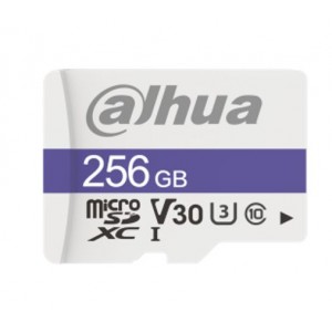 Dahua C100 256GB microSD 95MB/s 38MB/s 80TBW C10/U1/V10 UHS-I -25 °C to +85 °C Temperature Resistant Waterproof Anti-magnetic Anti X-ray 7yrs wty