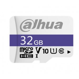 Dahua C100 32GB microSD 95MB/s 25MB/s 20TBW C10/U1/V10 UHS-I -25 °C to +85 °C Temperature Resistant Waterproof Anti-magnetic Anti X-ray 7yrs wty >16GB