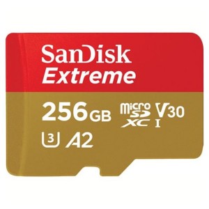 SanDisk 256GB Extreme microSD SDHC SQXAF V30 U3 A1 UHS-1 160MB/s R 90MB/s W 4x6 SD Adaptor Android Smartphone Action Camera Drones