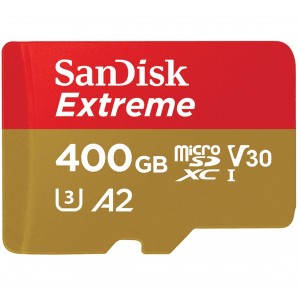 SanDisk 400GB Extreme microSD SDHC SQXAF V30 U3 C10 A1 UHS-1 160MB/s R 90MB/s W 4x6 SD Adaptor Android Smartphone Action Camera Drones