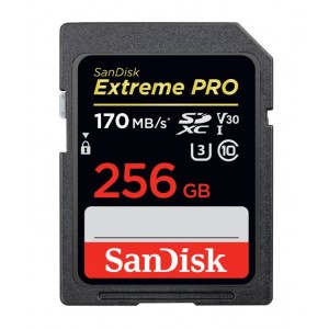 SanDisk 256GB Extreme PRO Memory Card 170MB/s Full HD & 4K UHD Class 30 Speed Shock Proof Temperature Proof Water Proof X-ray Proof Digital Camera lif
