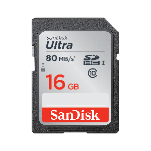 SanDisk 16GB Ultra SDHC SDXC UHS-I Memory Card 80MB/s Full HD Class 10 Speed Shock Proof Temperature Proof Water Proof X-ray Proof Digital Camera