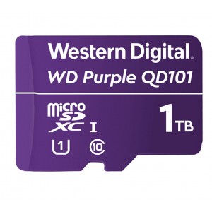 Western Digital WD Purple 1TB MicroSDXC Card 24/7 -25°C to 85°C Weather & Humidity Resistant for Surveillance IP Cameras mDVRs NVR Dash Cams Drones