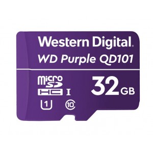 Western Digital WD Purple 32GB MicroSDXC Card 24/7 -25°C to 85°C Weather & Humidity Resistant for Surveillance IP Cameras mDVRs NVR Dash Cams Drones