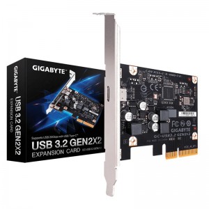 Gigabyte USB 3.2 Gen 2X2  Expansion Card 20Gb/s data-transfer ASMedia ASM3242 USB 3.2 TYPE-C PCIe 3.0*4