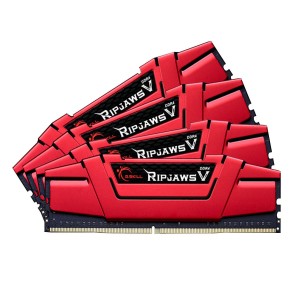G.SKill Ripjaws V Red 64GB (4x16GB) 2400MHz DDR4 Desktop RAM F4-2400C15Q-64GVR