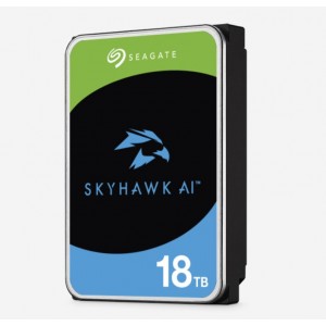 Seagate 18TB 3.5' SkyHawk AI Surveillance SATA HDD 256MB Cache, 7200RPM, 24x7 workload, DVR and NVR Systems