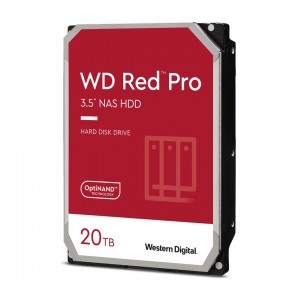 Western Digital WD Red Pro 20TB 3.5' NAS HDD SATA3 7200RPM 512MB Cache 24x7 300TBW ~24-bays NASware 3.0 CMR Tech 5yrs wty